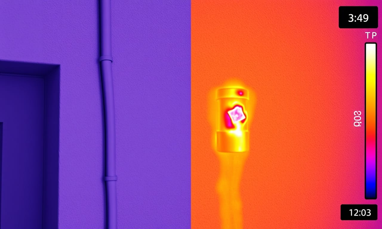 Thermal image of leak